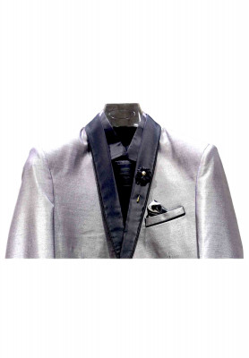 Shining Ash-Black Formal Suit