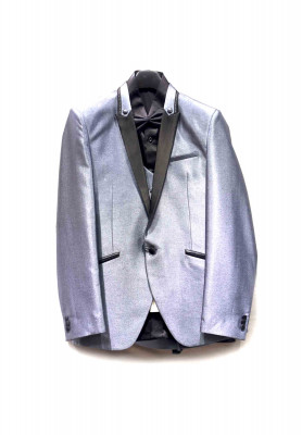 Ash-Black Shining Party Suit