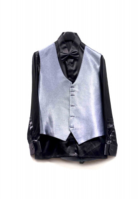 Ash-Black Shining Party Suit