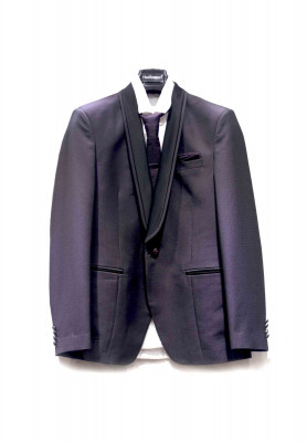 Purple-Black Party Suit